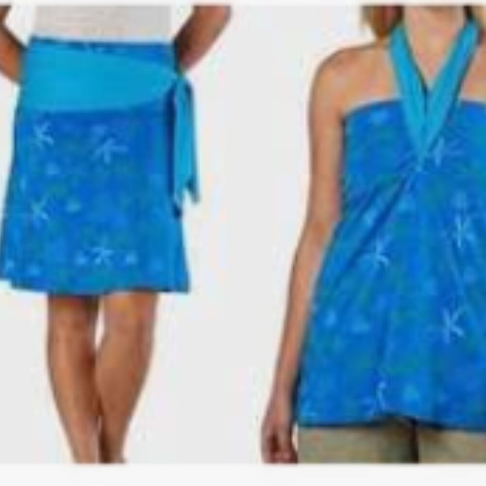 Kuhl Kai Convertible Skirt/Halter Top/Strapless Top Blue 3-in-1 Styling NEW - Picture 3 of 8